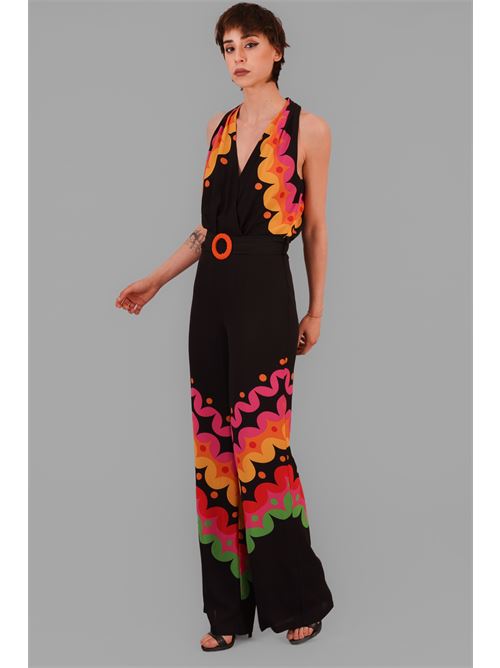 Tuta in crepe fantasia twins fantasy | T4599PRINT